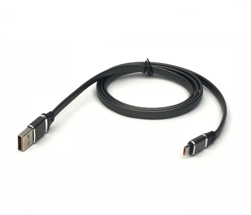 USB AM to Micro USB Data & Charging Flat Cable 1m